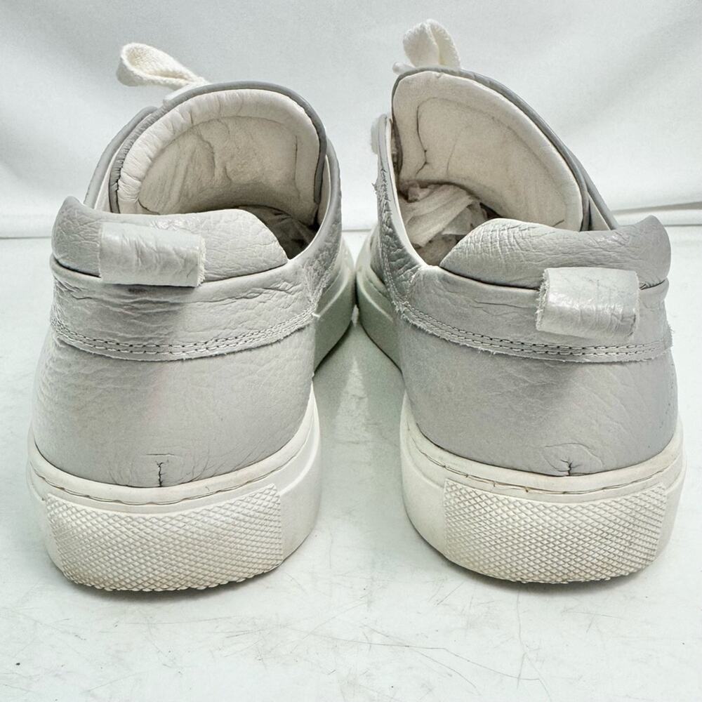 M. Gemi The Palestra Gray Leather Sneakers Shoes Eu 38.5/ US 8 - Picture 4 of 7